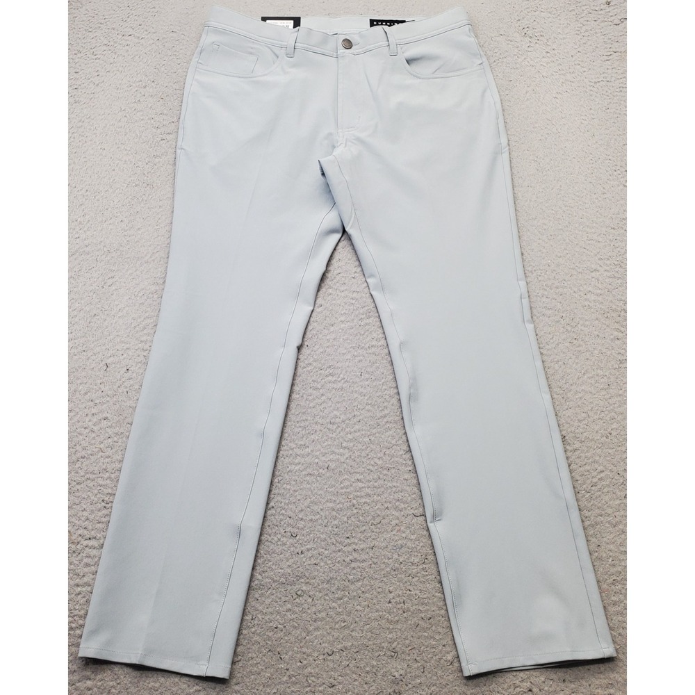 Dunning Golf Chino Pants Mens 33/30 Gray Performance Stretch Quick Dry D7S21P068